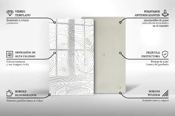Kuchynská doska zo skla Abstraktné tvary