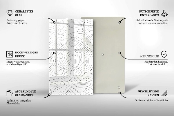 Kuchynská doska zo skla Abstraktné tvary