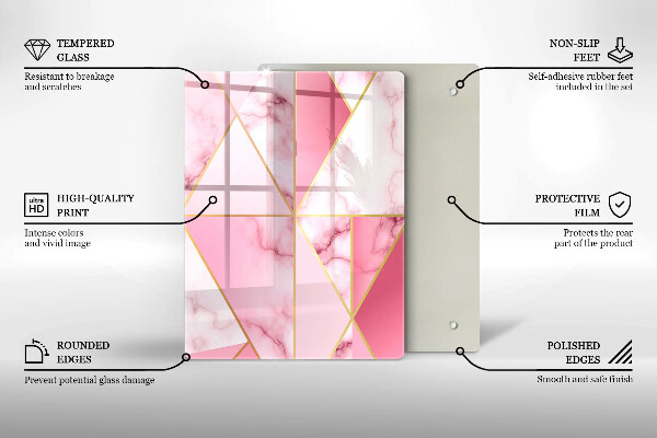 Kuchynská doska zo skla Boho geometrické tvary