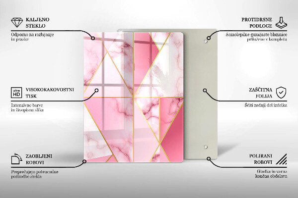 Kuchynská doska zo skla Boho geometrické tvary