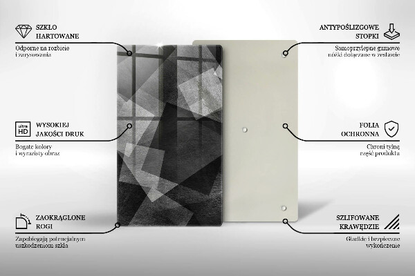 Kuchynská doska zo skla Geometrická abstrakcia