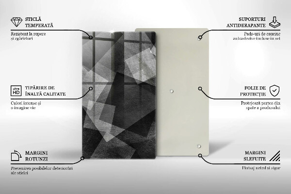 Kuchynská doska zo skla Geometrická abstrakcia