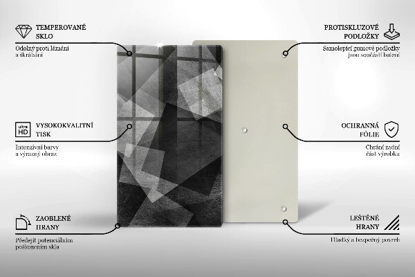 Kuchynská doska zo skla Geometrická abstrakcia