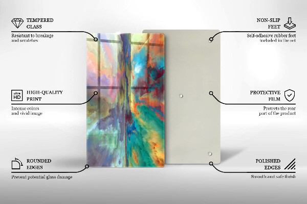 Kuchynská doska zo skla Farebná obloha