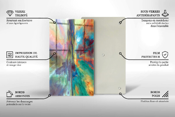 Kuchynská doska zo skla Farebná obloha