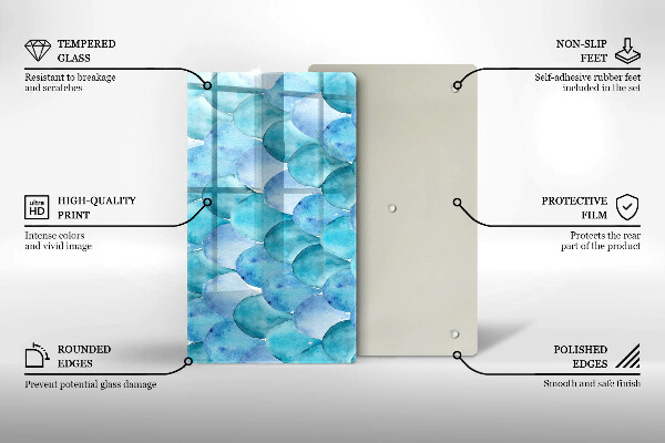 Kuchynská doska zo skla Akvarelové váhy