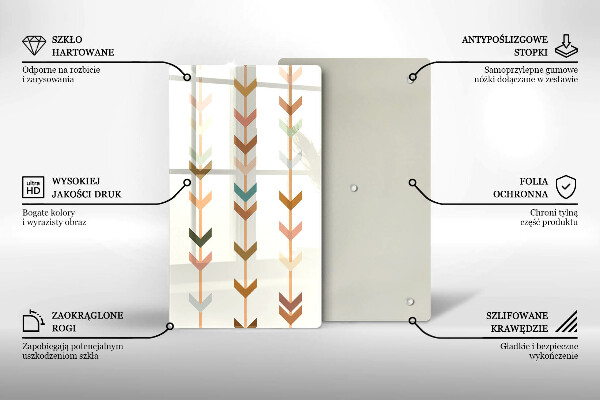 Sklenená doska na krájanie Geometrické prvky