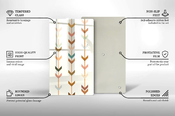 Sklenená doska na krájanie Geometrické prvky