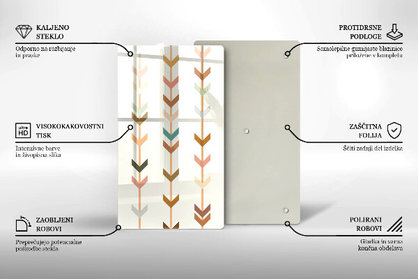 Sklenená doska na krájanie Geometrické prvky