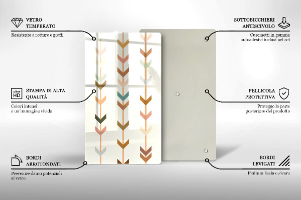Sklenená doska na krájanie Geometrické prvky