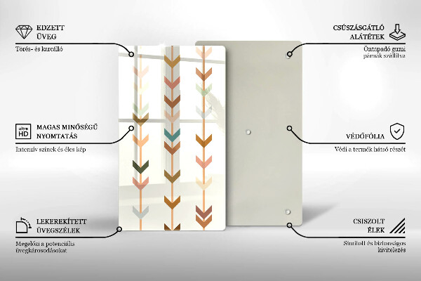 Sklenená doska na krájanie Geometrické prvky
