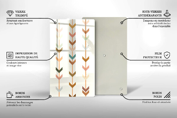 Sklenená doska na krájanie Geometrické prvky