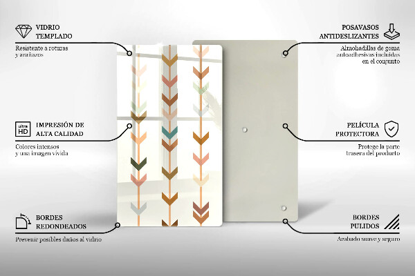 Sklenená doska na krájanie Geometrické prvky