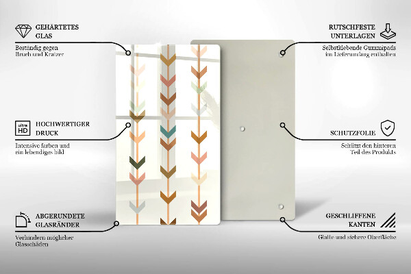 Sklenená doska na krájanie Geometrické prvky
