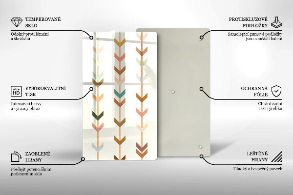 Sklenená doska na krájanie Geometrické prvky