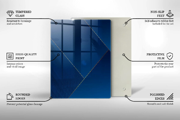 Sklenená doska na krájanie Geometrické prvky