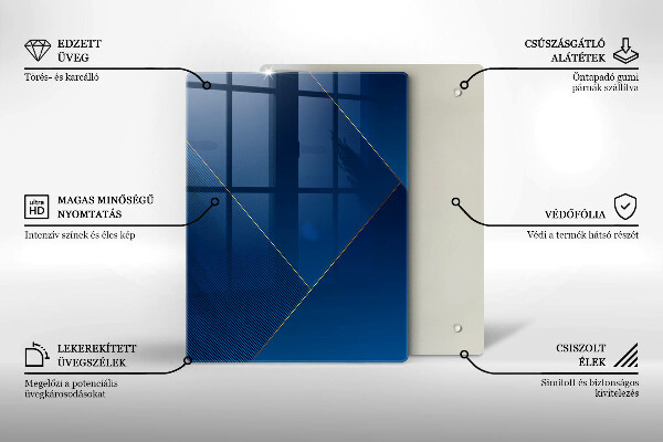 Sklenená doska na krájanie Geometrické prvky