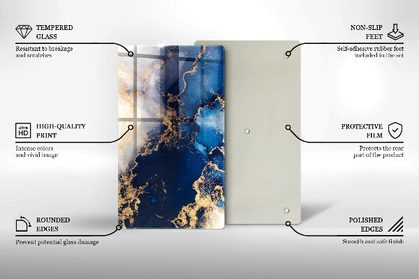 Sklenená doska na krájanie Elegantné pozadie a zlato