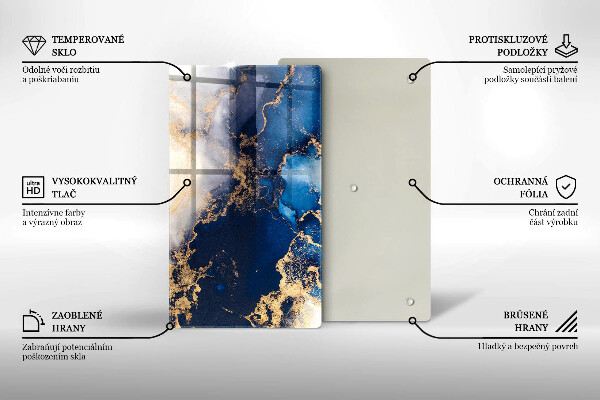 Sklenená doska na krájanie Elegantné pozadie a zlato