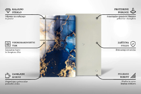 Sklenená doska na krájanie Elegantné pozadie a zlato