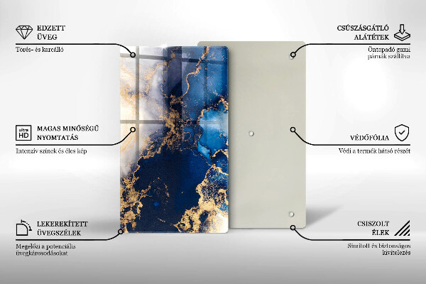 Sklenená doska na krájanie Elegantné pozadie a zlato