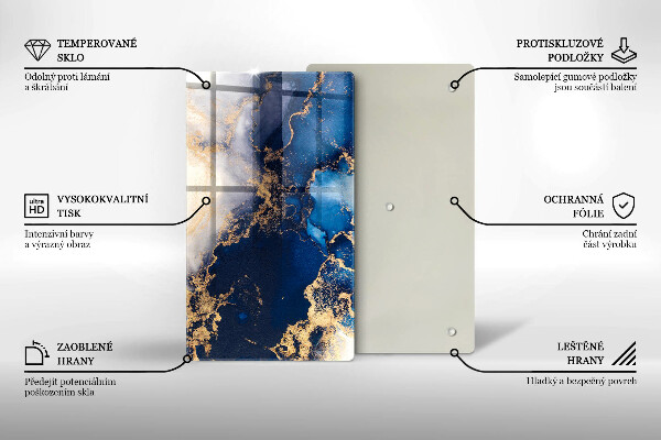 Sklenená doska na krájanie Elegantné pozadie a zlato