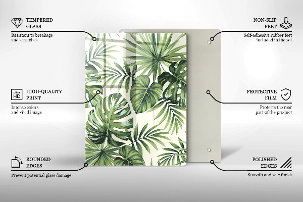 Sklenená doska na krájanie Zimné dekorácie