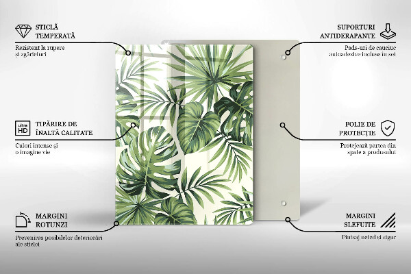 Sklenená doska na krájanie Zimné dekorácie