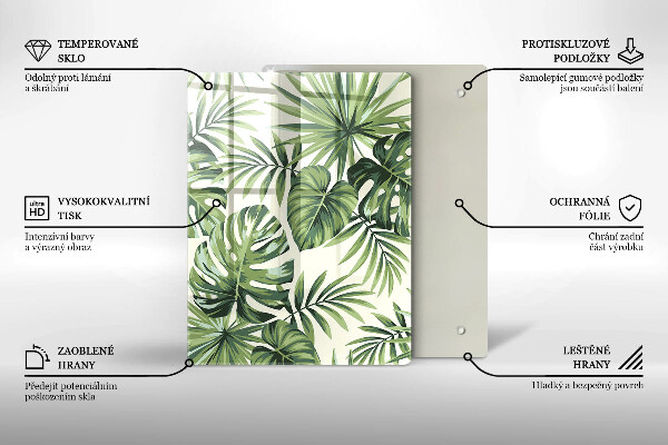 Sklenená doska na krájanie Zimné dekorácie