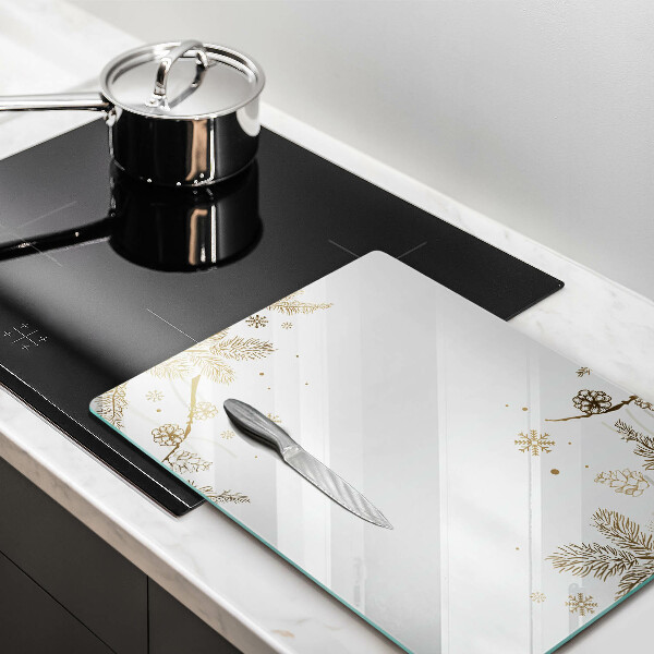 Sklenená doska na krájanie Zimné dekorácie