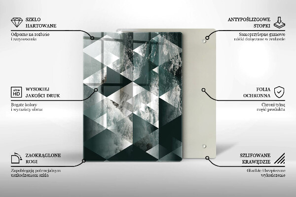 Sklenená doska na krájanie Prasknutý zlatý kameň