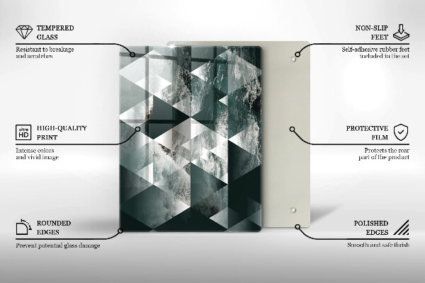 Sklenená doska na krájanie Prasknutý zlatý kameň