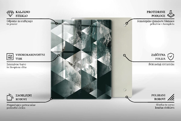 Sklenená doska na krájanie Prasknutý zlatý kameň