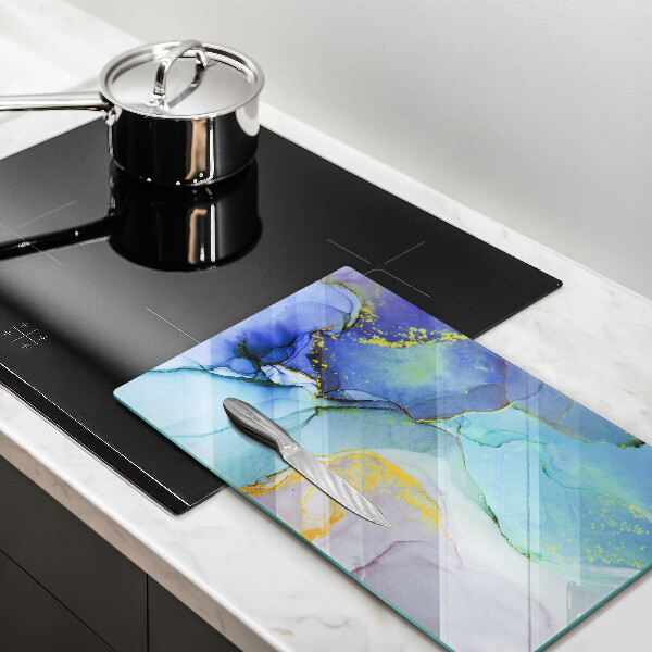 Sklenená doska na krájanie Prasknutý zlatý kameň