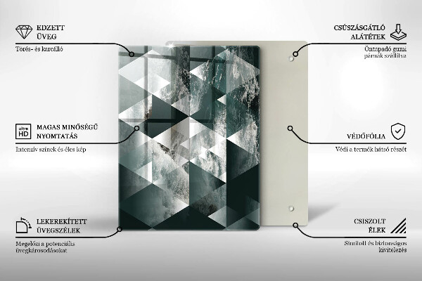 Sklenená doska na krájanie Prasknutý zlatý kameň