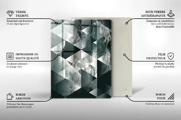 Sklenená doska na krájanie Prasknutý zlatý kameň