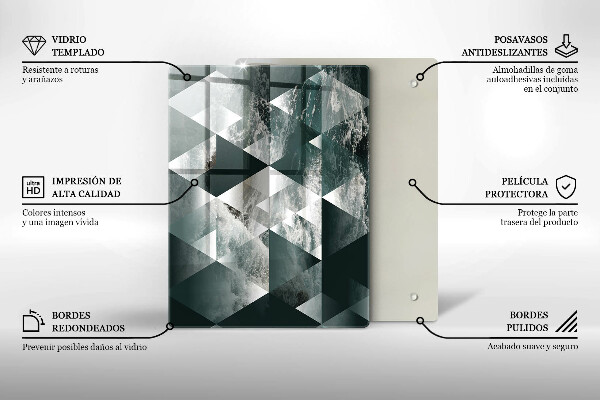 Sklenená doska na krájanie Prasknutý zlatý kameň