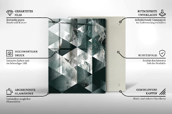 Sklenená doska na krájanie Prasknutý zlatý kameň