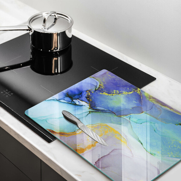 Sklenená doska na krájanie Prasknutý zlatý kameň