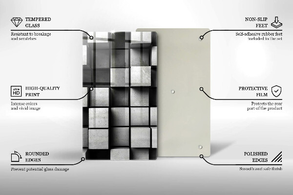 Sklenená doska na krájanie 3D geometria pozadia