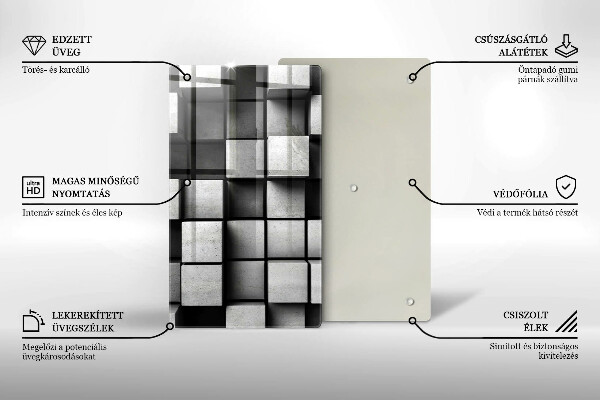 Sklenená doska na krájanie 3D geometria pozadia