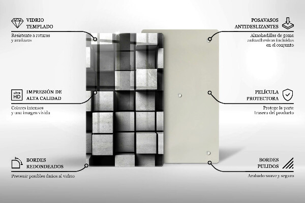 Sklenená doska na krájanie 3D geometria pozadia