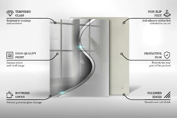 Sklenená doska na krájanie 3D geometria pozadia