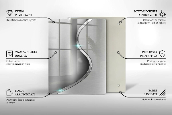 Sklenená doska na krájanie 3D geometria pozadia