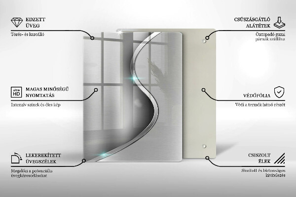 Sklenená doska na krájanie 3D geometria pozadia