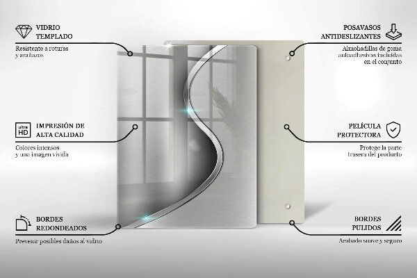 Sklenená doska na krájanie 3D geometria pozadia