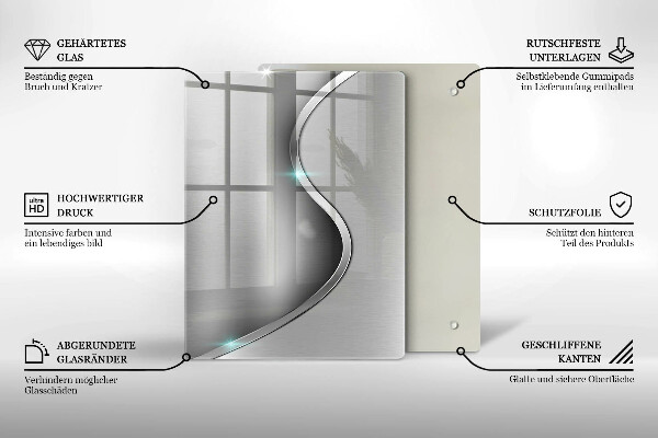 Sklenená doska na krájanie 3D geometria pozadia