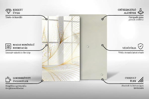 Kuchynská doska zo skla Vzor moderných línií