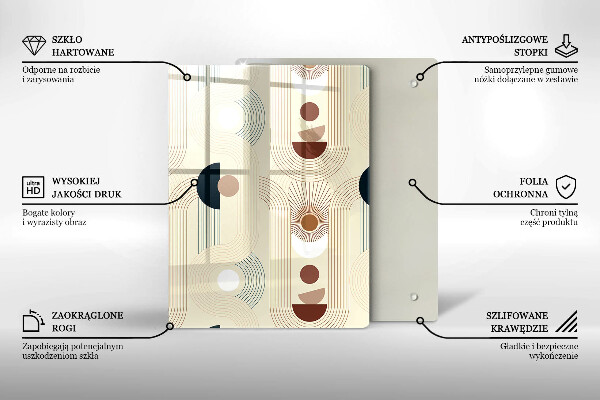 Kuchynská doska zo skla Vzor moderných línií