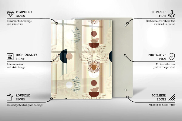 Kuchynská doska zo skla Vzor moderných línií